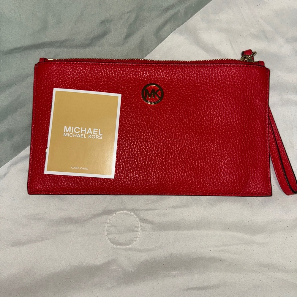 Michael Kors Red Zip Wallet
